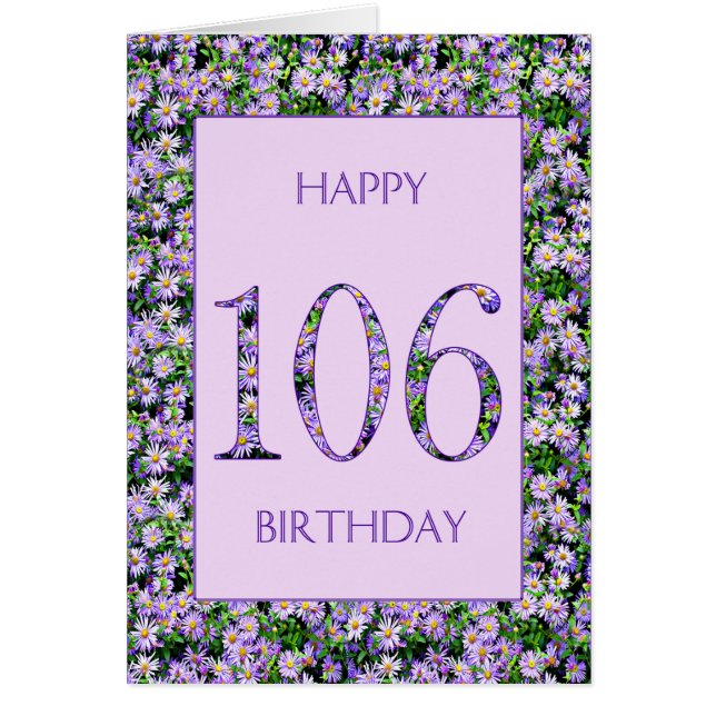 106e anniversaire de marguerites violettes (Devant)