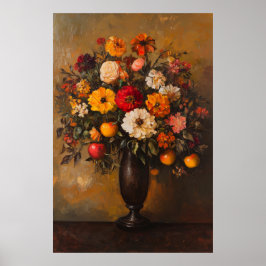 1072 Blume und Äpfel im Herbst Poster