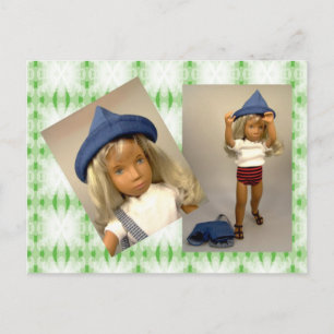 107 Blonde Gingham Holiday Postkarte