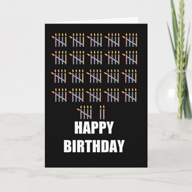 107. Geburtstag mit Kerzen Karte (Vorderseite)