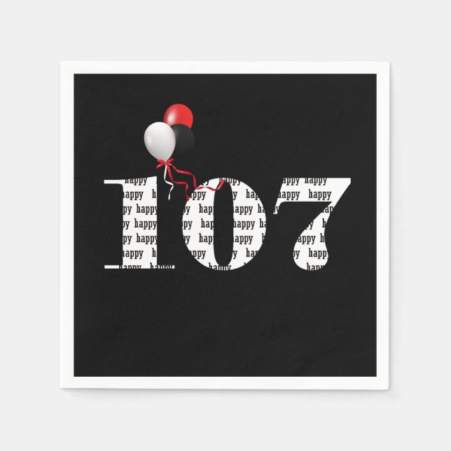 107. Geburtstagsballons Serviette (Vorderseite)