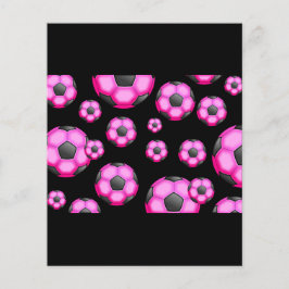 107 PINK SOCCER BALL SPORTS TEAM PATTERN WALLPAPER FLYER