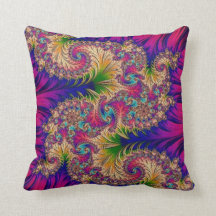 108-31 dragon de turquoise sur le coussin fuchsia
