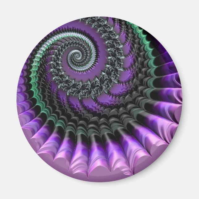 108-77 aimant en spirale métallique violet et vert (Devant)