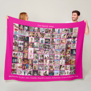108 Foto Collage und Text Personalisiert DIY Custo Fleecedecke