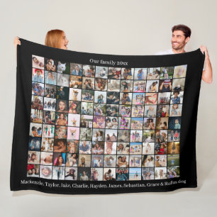 108 Foto Collage und Text Personalisiert DIY Custo Fleecedecke