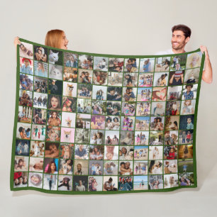 108 FotoCollage Einzigartige Personalisierte DIY-A Fleecedecke