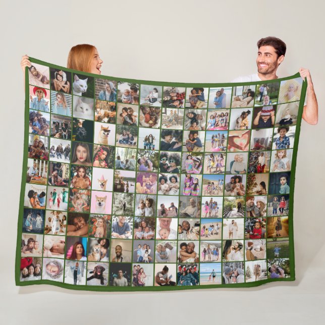 108 FotoCollage Einzigartige Personalisierte DIY-A Fleecedecke (Beispiel)