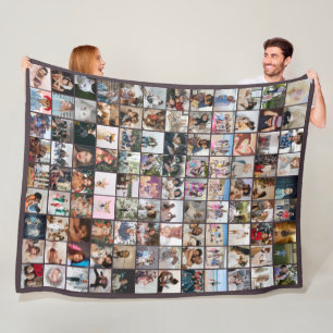 108 Fotocollage Einzigartige Personalisierte DIY- Fleecedecke