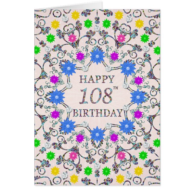 108. Geburtstag Abstrakte Blume  (Vorne)