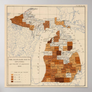 108 Grippe Michigan Poster