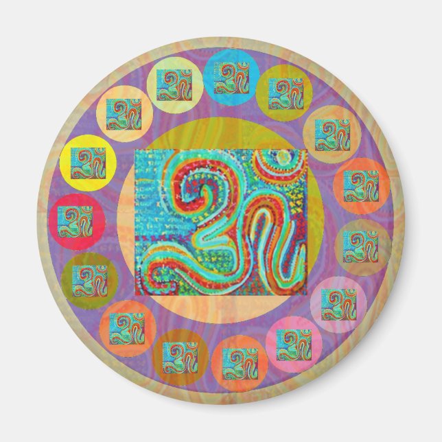 108 OM MANTRA für alle Magnet (Vorne)