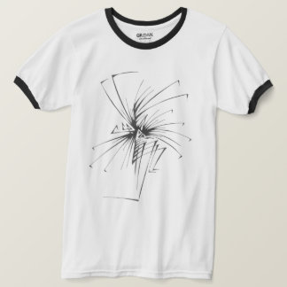 108 Schwarz-Weiß-Abstrakt-Tribal-Tattoo-Kunst T-Shirt