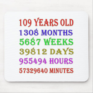109. Geburtstag - Meilensteine Mousepad
