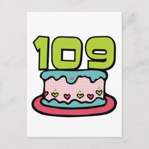 109. Geburtstagskuchen Postkarte