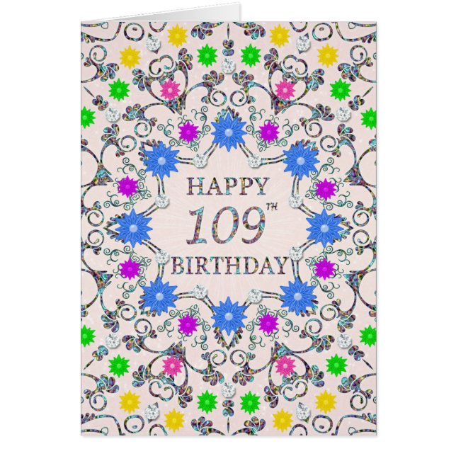 109e anniversaire Fleurs Abstraites (Devant)
