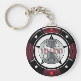 $10.000,00 Gambling Poker Chip Schlüsselanhänger