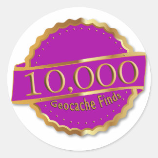 10.000 GEOCACHING FINDET 10 KM ERREICHUNGSPREIS RUNDER AUFKLEBER