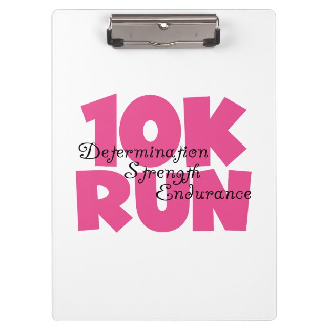 10.00 Uhr Laufen rosa Sportlauf Klemmbrett (Vorderseite)