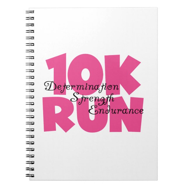 10.00 Uhr Laufen rosa Sportlauf Notizblock (Vorderseite)