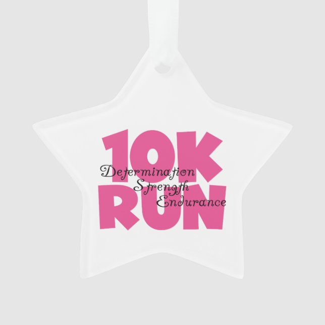 10.00 Uhr Laufen rosa Sportlauf Ornament (Vorderseite)