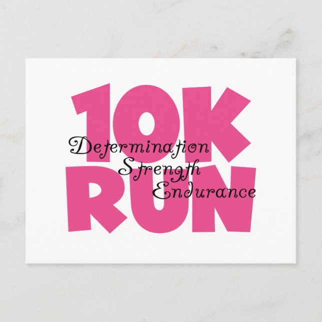 10.00 Uhr Laufen rosa Sportlauf Postkarte (Vorderseite)
