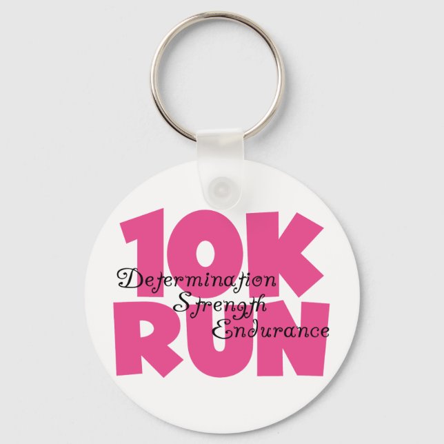 10.00 Uhr Laufen rosa Sportlauf Schlüsselanhänger (Vorderseite)