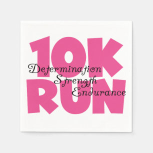 10.00 Uhr Laufen rosa Sportlauf Serviette