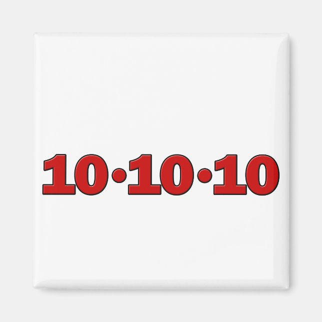 10-10-10: 10. Oktober 2010 Magnet (Vorne)