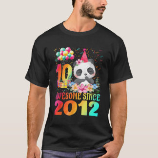 10 10. Panda Phantastisch seit 2012 T-Shirt