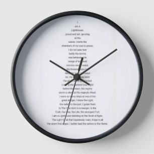 10,75" Runde Acrylmauer-Uhren- Leuchtturm Uhr