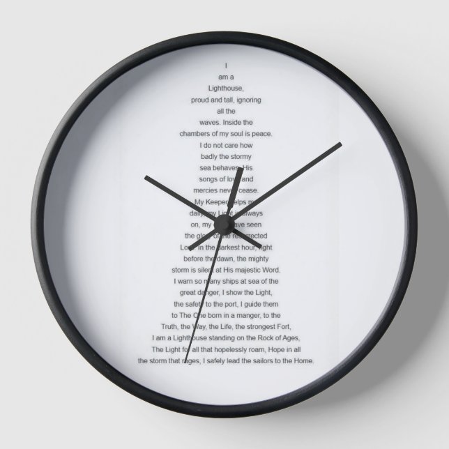 10,75" Runde Acrylmauer-Uhren- Leuchtturm Uhr (Vorderseite)