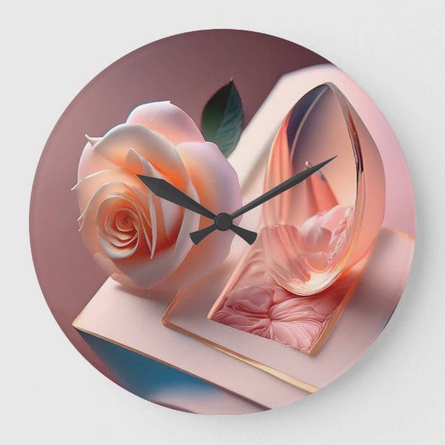 10,75" Runde Acrylwand-Uhr Große Wanduhr (Vorderseite)