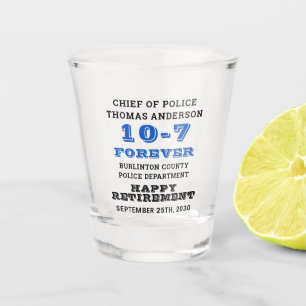 10-7 Feste Polizeibeamtenruhestand individuell ang Schnapsglas