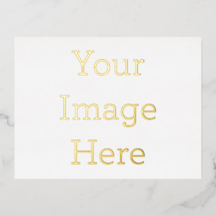 10,8x14,2cm Goldfolienkarte Satin selbst gestalten Folie Einladungspostkarte
