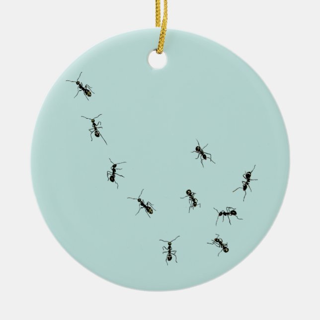10 Ameisen Keramik Keramik Ornament (Vorne)