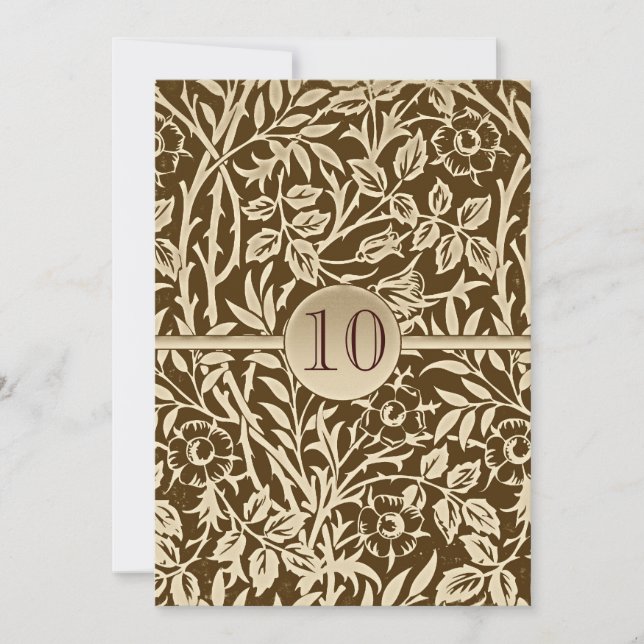 10 ans anniversaire invitation design vintage (Devant)