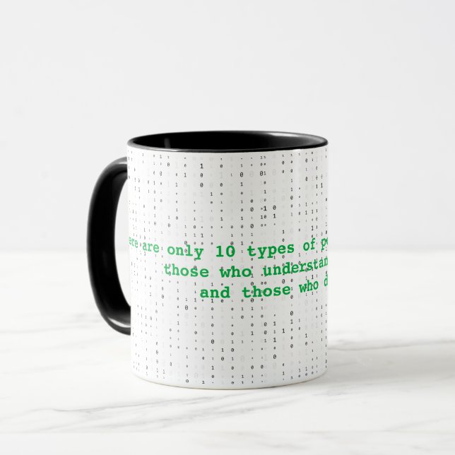 10 Art von Personen Computer Binärpun Tasse (Vorderseite Links)