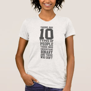 10 Arten Leute-lustige Zweiheit T-Shirt