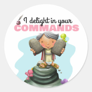 10 autocollants d'enfants de bible de