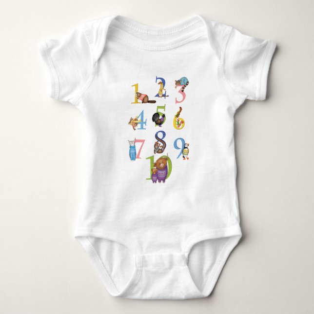 10 Babybodysuit für schottische Tiere Baby Strampler (Vorderseite)