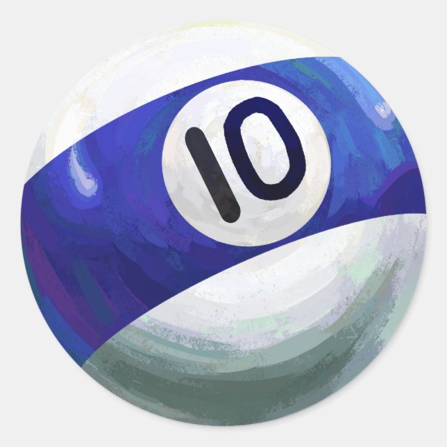 10 Ball Runder Aufkleber (Vorderseite)