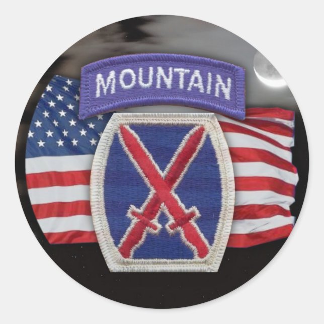 10. Berg Patch Scrapbooking Veterans iraq S Runder Aufkleber (Vorderseite)