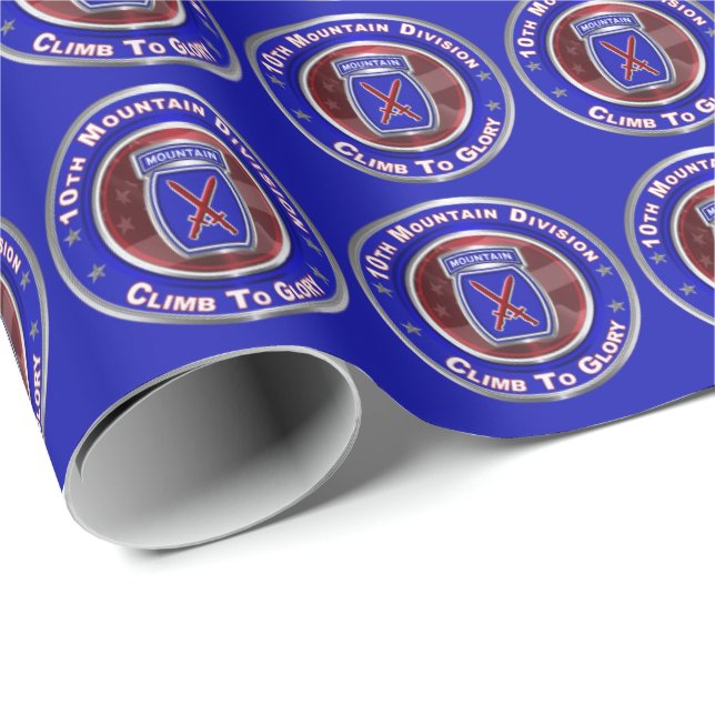 10. Bergabteilung "Climb to Glory" Geschenkpapier (Rolleneckpunkt)