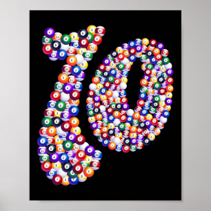 10 bestehend aus Billardtisch Poster