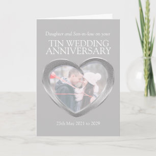 10. blecherne Hochzeitstag Fotokarte Karte