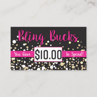 $10 Bling Dollars Rabattkarte