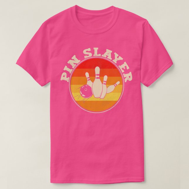 10 Button Bowling Button Slayer Strike Bowling Cop T-Shirt (Design vorne)