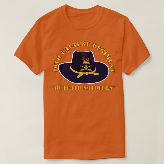 10. Cavalry Regiment w Cav Hat Buffalo Soldiers T-Shirt (Design vorne)