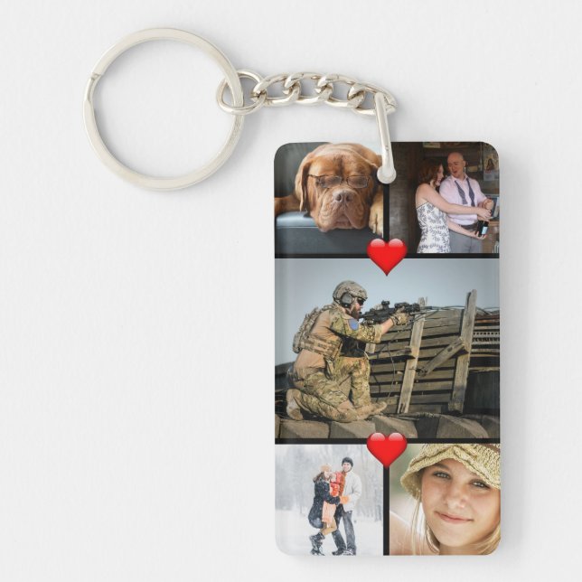 10 coeurs de collage de famille de photos (Devant)